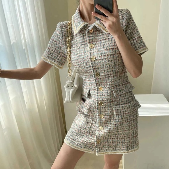 Vintage Dresses & Skirts - LIMI Tweed Dress NWOT Size S